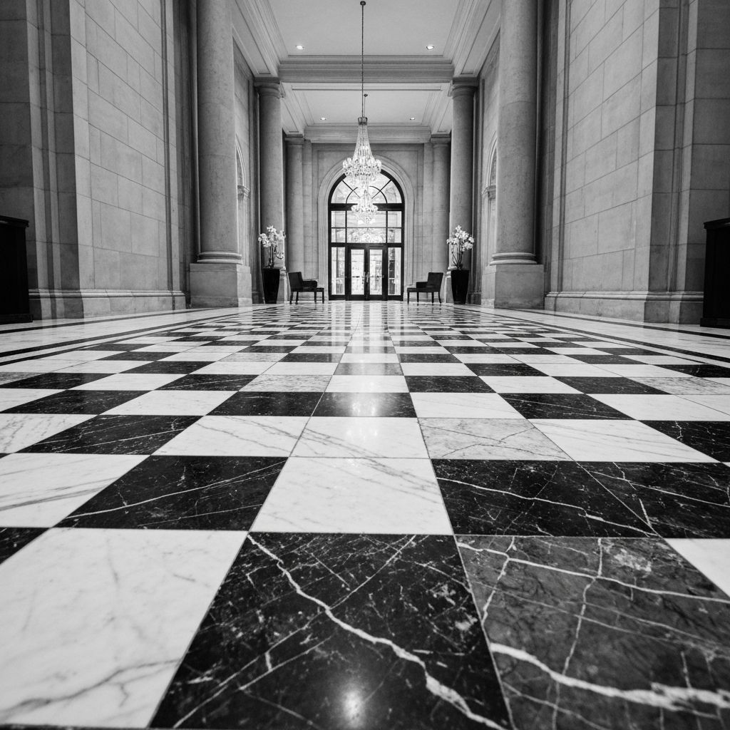 Piso e revestimento em mármore da Marmo e Design